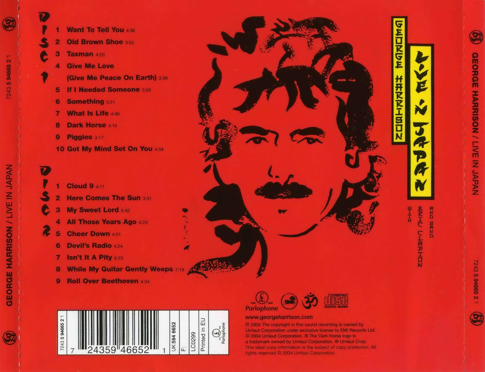 1992 Live In Japan - George Harrison - Rockronología